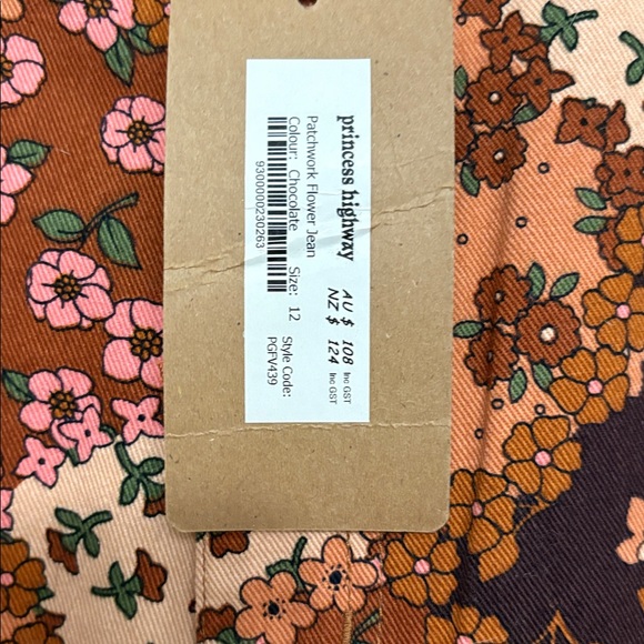 Princess Highway Floral Trousers in Pink and Brown - Picture 4 of 4